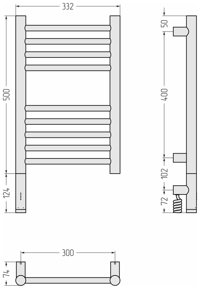 Богема 3.1 прямая 500х300 МЭМ левый