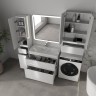 Тумба напольная STYLELINE "Атлантика 90", Люкс Плюс белый глянец с раковиной Атлантик 90  