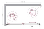 Душевой уголок BelBagno LUCE-AH-1-140/80-C-Cr
