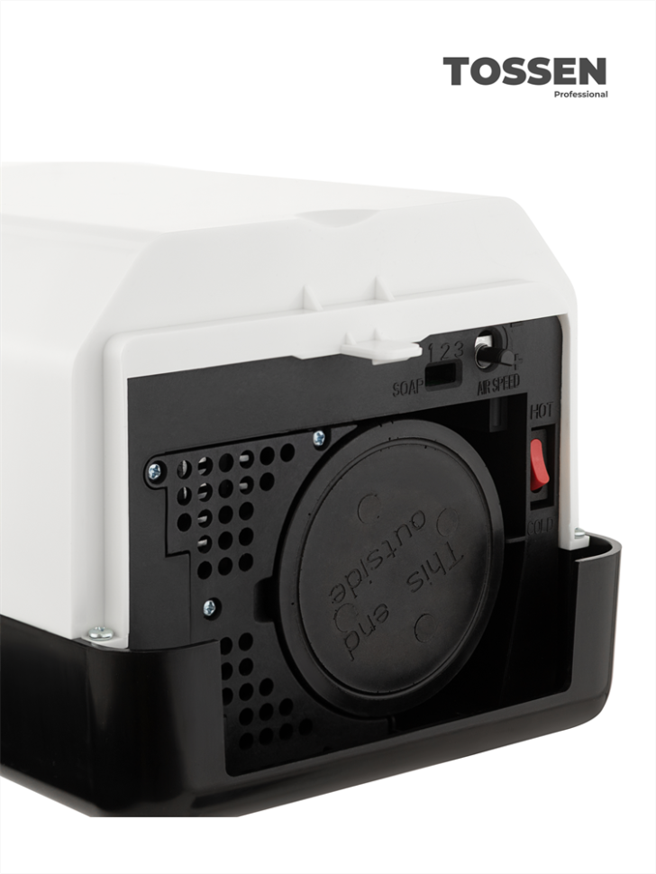 TOSSEN LS 1702 MB - смеситель с сушилкой для рук (бесщеточный мотор) (коллекция «Матовый чёрный»)