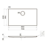Кухонная мойка Omoikiri Kiten 70-INT-WH Artceramic/белый