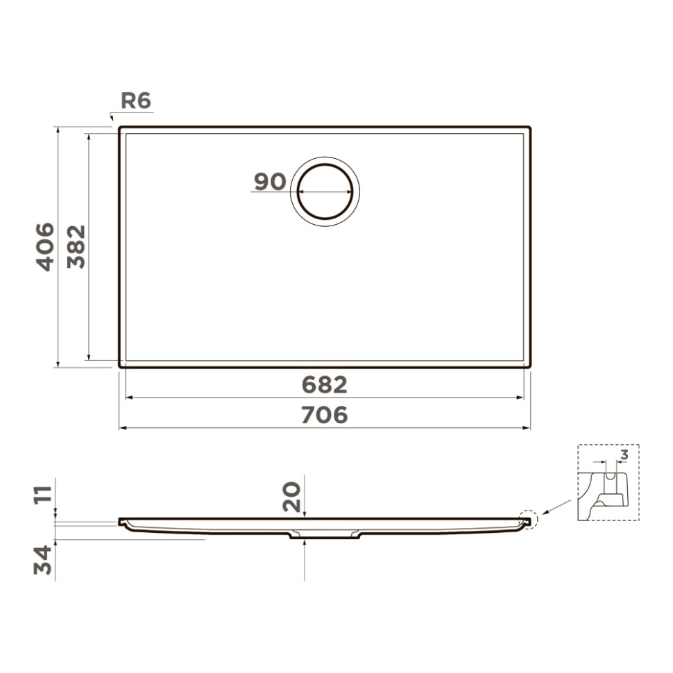 Кухонная мойка Omoikiri Kiten 70-INT-WH Artceramic/белый