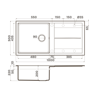Кухонная мойка Omoikiri Sumi 100A-GR Artceramic/leningrad grey