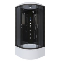 Душевая кабина Niagara Classic NG-6508-14F (90х90х215) высокий поддон(40см),черный,стекло тонированное,4 места