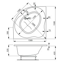 Акриловая ванна VAGNERPLAST PLEJADA 150x150