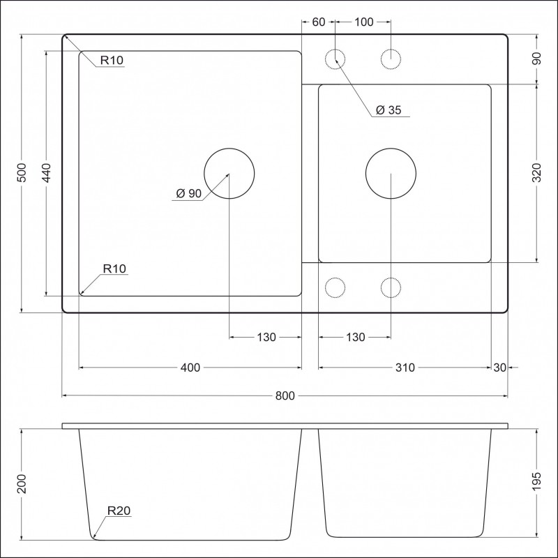 Мойка EMAR EMQ-2800.Q EMQ-2800.Q Берилл
