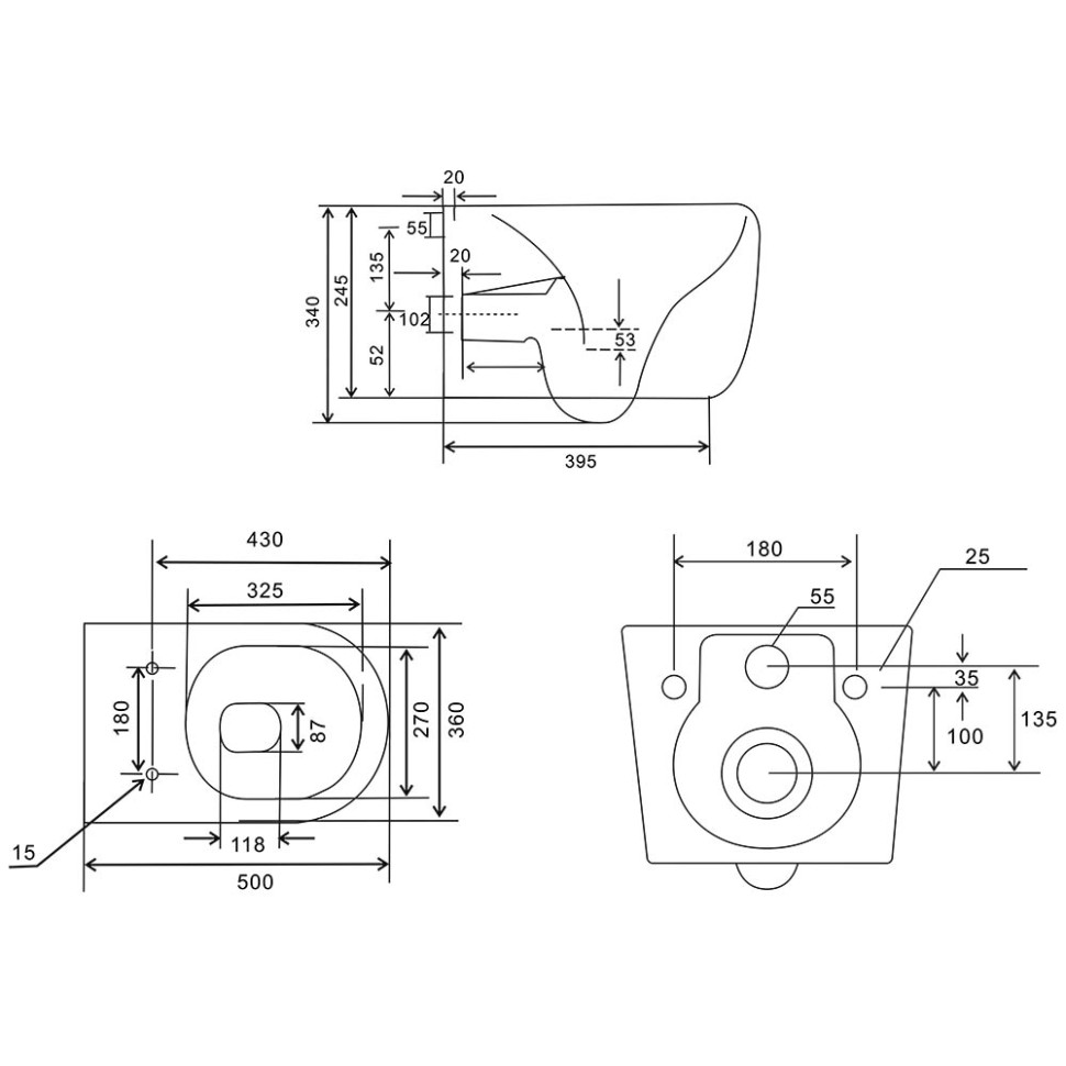 Унитаз подвесной Veconi Rino VRI-49TGR