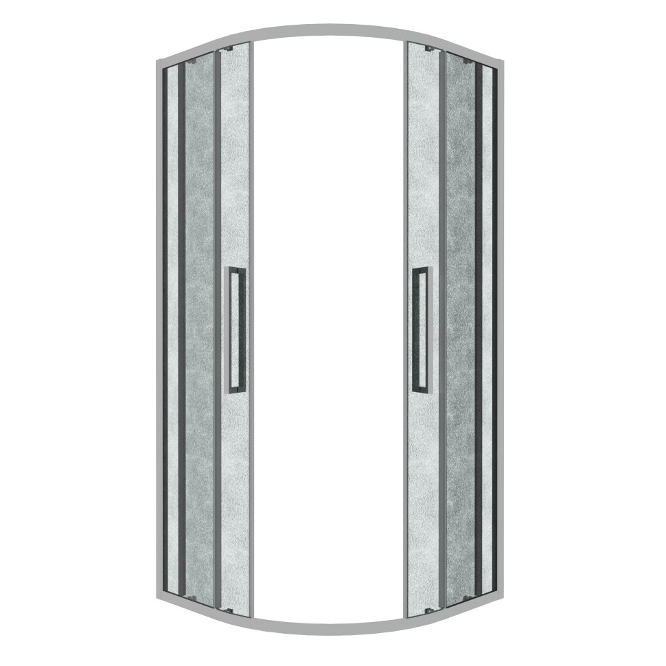Душевое ограждение Grossman Cosmo 301.K33.02.9090.10.02 (90х90х195) четверть круга,раздвижная,хром,стекло шиншилла, 1 место