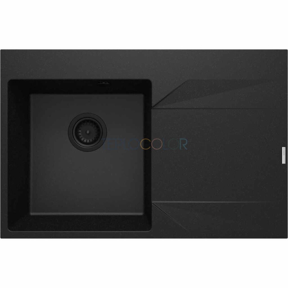 Гранитная мойка, 1-чаша с осушкой - правый