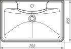 Тумба напольная STYLELINE "Атлантика 70", Люкс антискрейч, PLUS с раковиной Атлантик 70