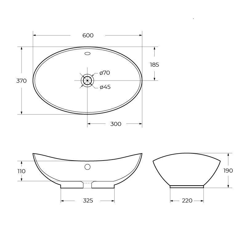 Накладная раковина BelBagno BB1087