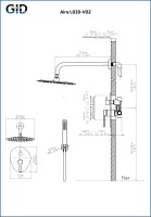 Встраеваемая душевая система Aira L020-CH-VD2