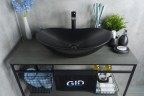 Раковина Gid Bm9811 53337 накладная черная матовая 61x37x15