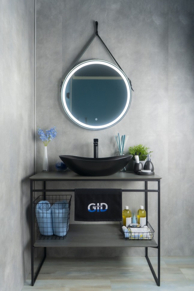 Раковина Gid Bm9811 53337 накладная черная матовая 61x37x15