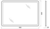 Зеркало BelBagno SPC-MAR-900-600-LED-BTN