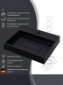 Раковина для ванной накладная 50 см, Uperwood Tanos Quartz, прямоугольная, черная, уголь