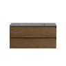 База под раковину Luka 1000 подвесная, 2 выкатных ящика soft-close, T.Oak