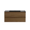 База под раковину Luka 1000 подвесная, 2 выкатных ящика soft-close, T.Oak