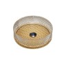 Раковина стеклянная Vincea VBS-5GL04, 400*400*125, накладная, цвет прозрачный/золото
