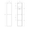 Шкаф подвесной BelBagno ALBANO-1600-2A-SC-BL-P