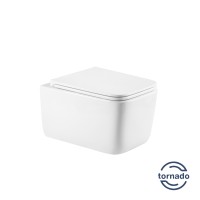 Унитаз подвесной Capri VT1-63T Tornado, цвет белый, ультратонкое сиденье soft-close