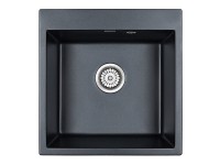 Мойка KANTE 50, IT-GRANIT, PM105152-BLM, черный металлик, 510х520, Paulmark