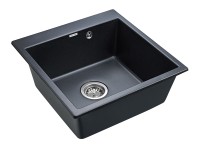 Мойка KANTE 50, IT-GRANIT, PM105152-BLM, черный металлик, 510х520, Paulmark