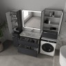 Тумба напольная STYLELINE "Атлантика 90", Люкс Плюс графит с раковиной Атлантик 90  