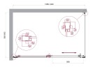 Душевой уголок BelBagno LUCE-AH-1-140/90-C-Cr