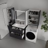 Тумба подвесная STYLE LINE "Марелла 80" (2 ящ.) Люкс Плюс антискрейтч графит с раковиной Марелла Люкс 800х400  