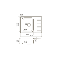 Кухонная мойка Omoikiri Sagami 63-IN нерж. сталь/нержавеющая сталь