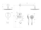 Душевой комплект встраиваемый CEZARES STYLUS-DSET-IN