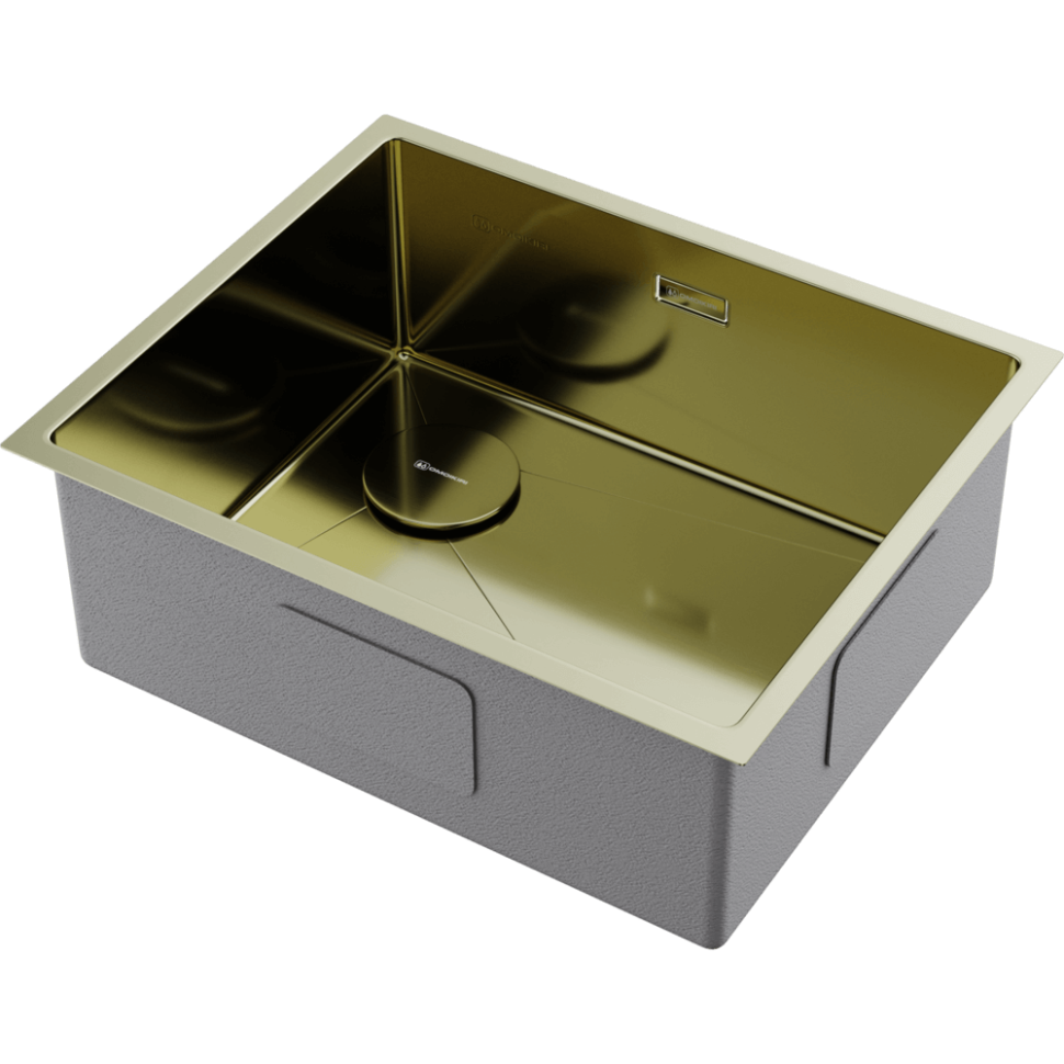 Кухонная мойка Omoikiri Taki 54-U/IF-L Side SF-LG нерж. сталь/светлое золото