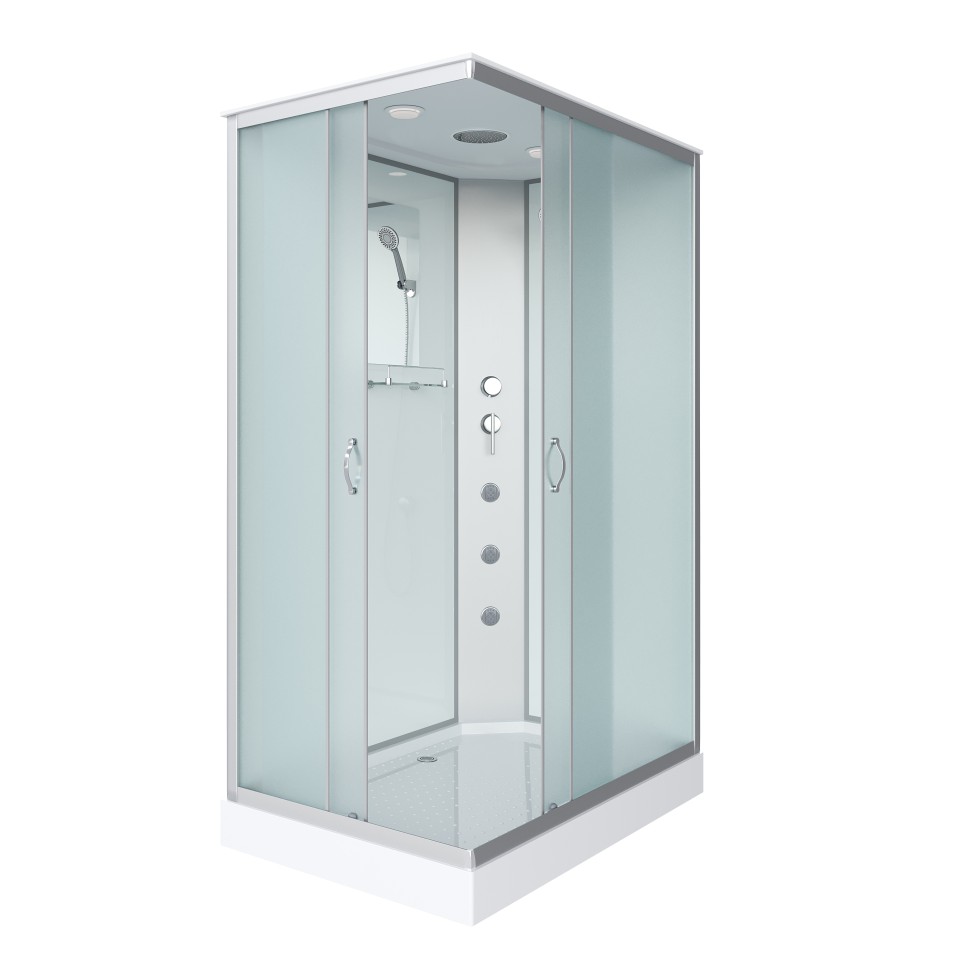 Душевая кабина Niagara Classic NG-43975-14QG (90х70х215) низкий поддон(13см),стекло матовое,3 места