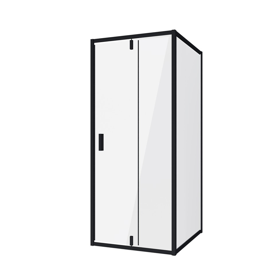 Душевое ограждение Niagara Nova NG-83-10AB-A100B (100х100х195) квадрат,черный,дверь распашная,стекло прозрачное,2 места