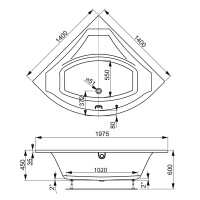 Акриловая ванна VAGNERPLAST VERONELA CORNER 140x140