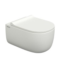 Унитаз подвесной BERGES EGO XL, матовый белый, микролифт, быстросъёмное