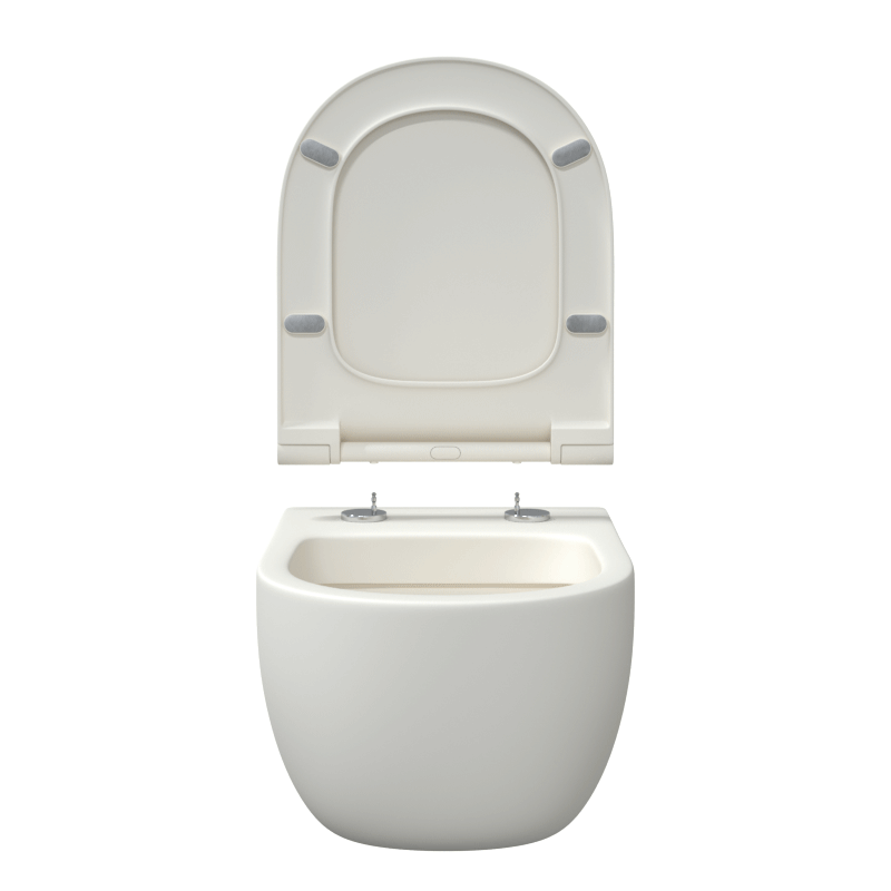 Унитаз подвесной BERGES EGO XL, матовый белый, микролифт, быстросъёмное