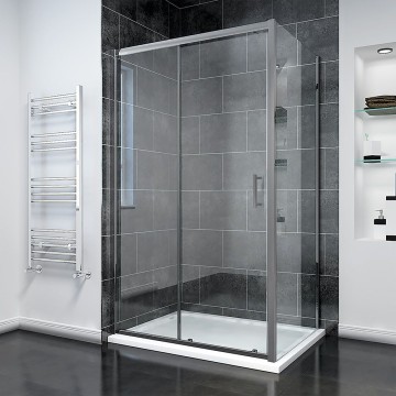 Душевой угол Veconi Rovigo RV-055GM, 1500х900х1950, оружейная сталь, прозрачное стекло