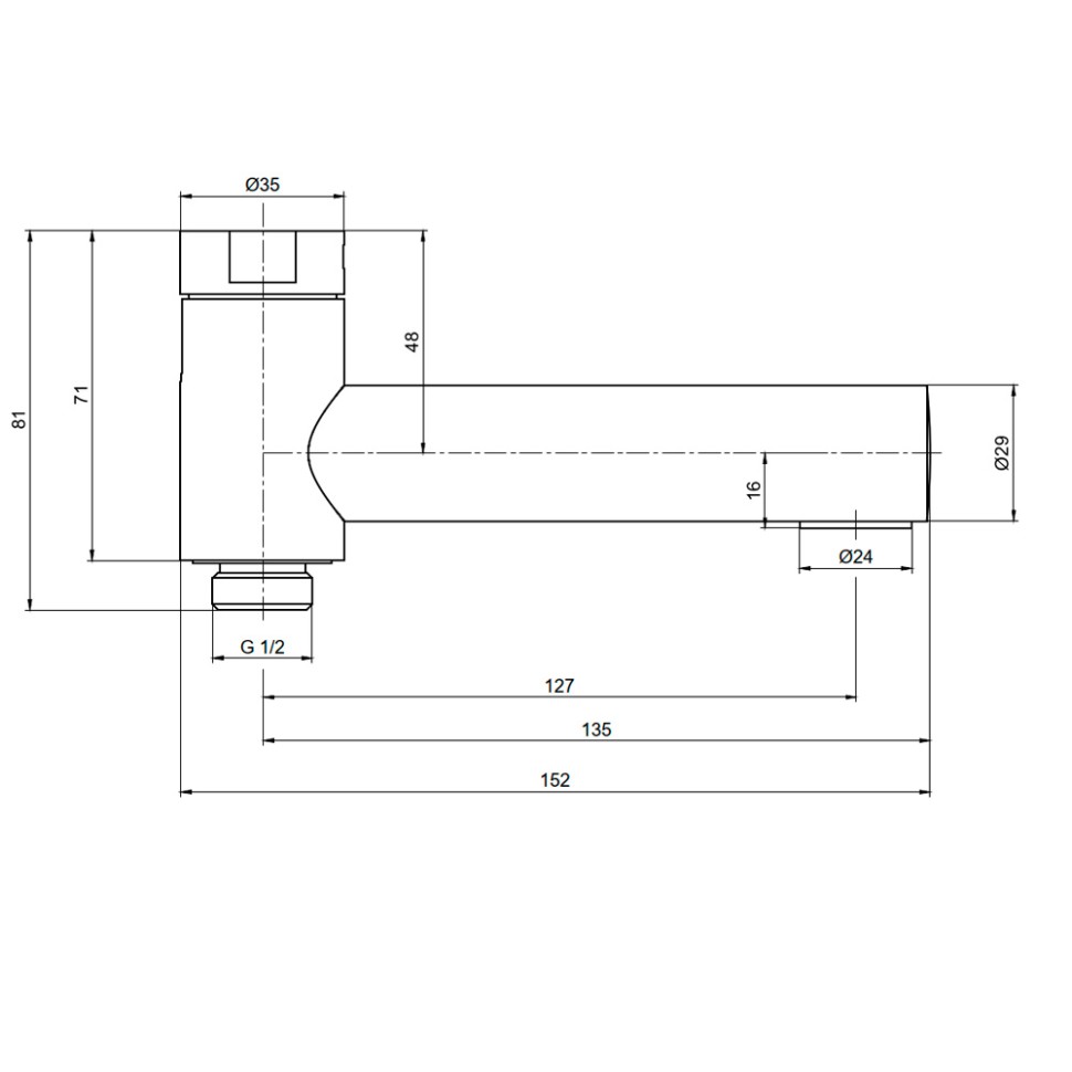 AQM8301BN Излив поворотный с картриджем, Brushed nickel