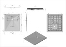 Поддон для душа из искусственного камня VST-4SR9010W, 1000*900*25, белый матовый