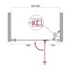 Душевая дверь BelBagno KRAFT-60/30-C-Cr-R