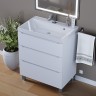 Тумба под раковину 70 см, Uperwood Tanos, напольная, белая, 3 ящика