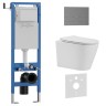 Комплект 3в1 IBERICA BLANCA инсталляция SILENCIO MINI, унитаз BURGOS ALTO белый, кнопка смыва INOX-S вороненая сталь (IB.001M.BRA.234.1602)