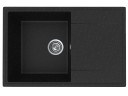 Кухонная мойка из искусственного камня Uperwood ECON UPD-507-004, прямоугольная, черная матовая