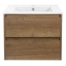 База под раковину Gio 600 подвесная, 2 выкатных ящика soft-close, T.Oak