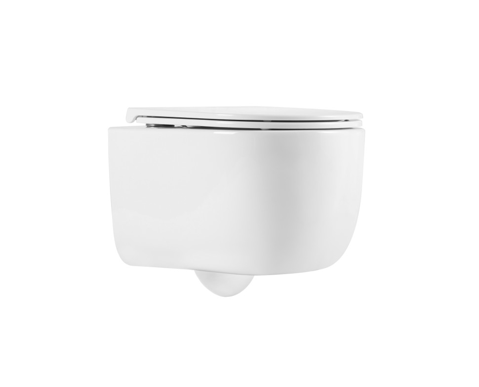 Унитаз подвесной Evo VT1-64ST Tornado, цвет белый, ультратонкое сиденье soft-close