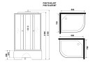 Душевая кабина Niagara Promo P90/70/40L/MT (90х70х215) 4 места