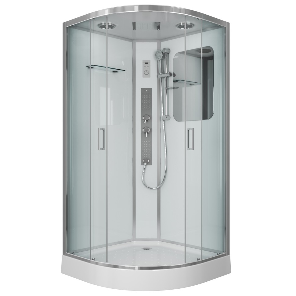 Душевая кабина Niagara Premium NG-6001-01G (90х90х210) низкий поддон(16 см),стекло прозрачное,4 места