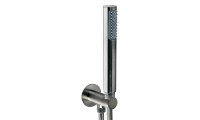 Душевой набор BOSSINI ZEN INOX INC004.075 ручной душ, шланг, держатель, цвет Нержавеющая матовая сталь  